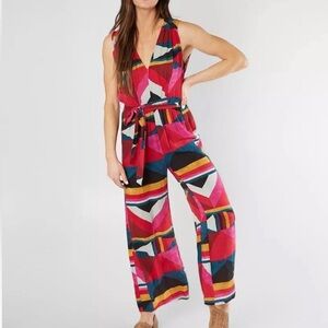 ❤️ Billabong Seeing Tricks Multicolor Pantsuit Jumpsuit Size Medium